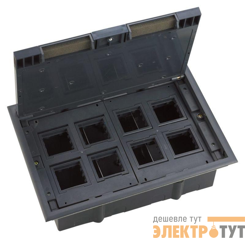 Люк MultiDesk MDK10 на 16мод. IP40 с монтажной коробкой для фальшпола SE MDK10116