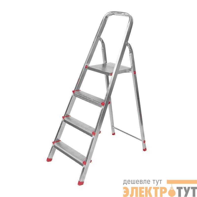 Стремянка металлическая 4 ступеньки усиленный профиль Rexant 12-5054