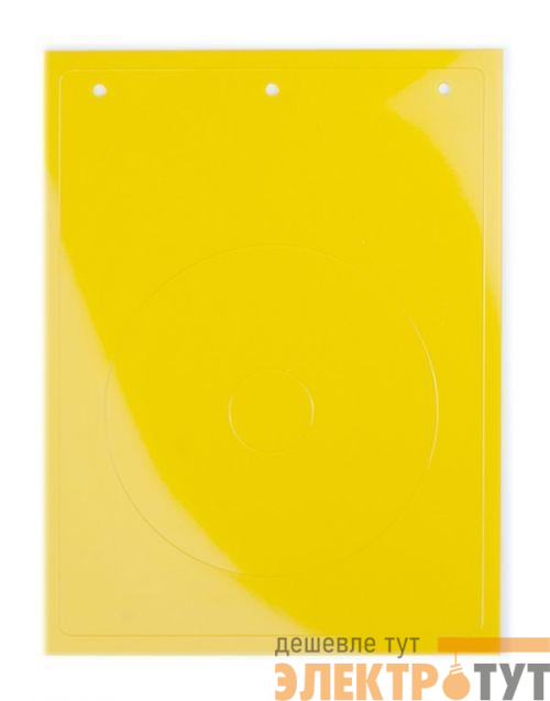 Табличка полужесткая для маркировки кнопок аварийного останова ПВХ желт. DKC TAEM090Y