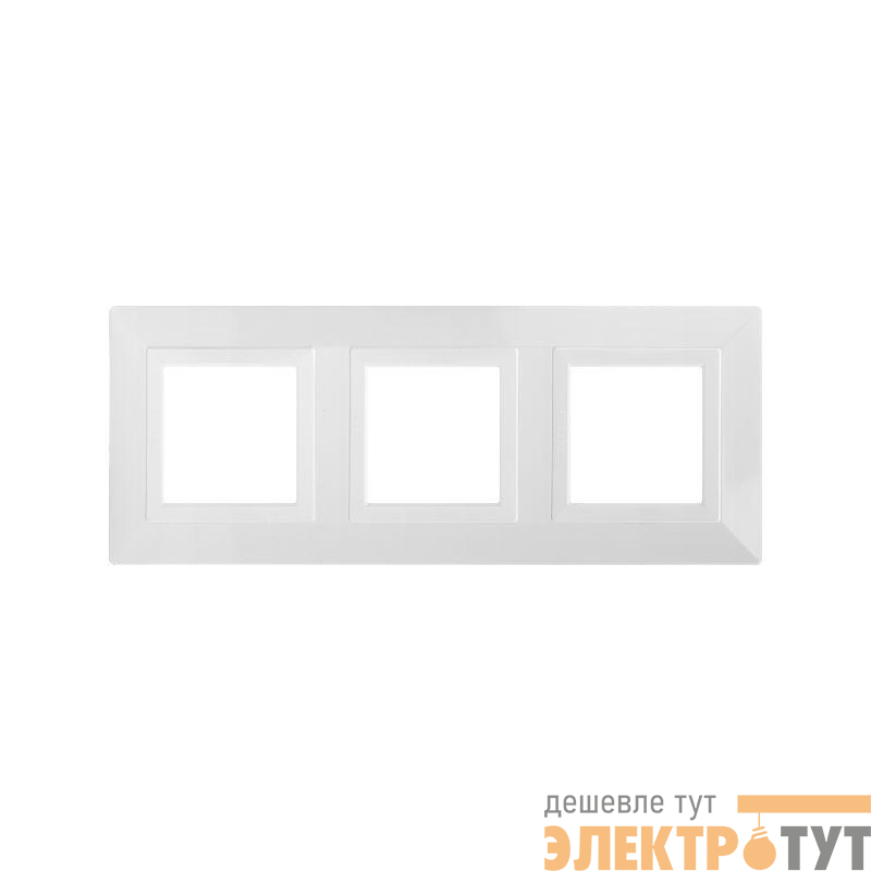 Рамка 3-м 6мод. Avanti метал. бел. DKC 4400856