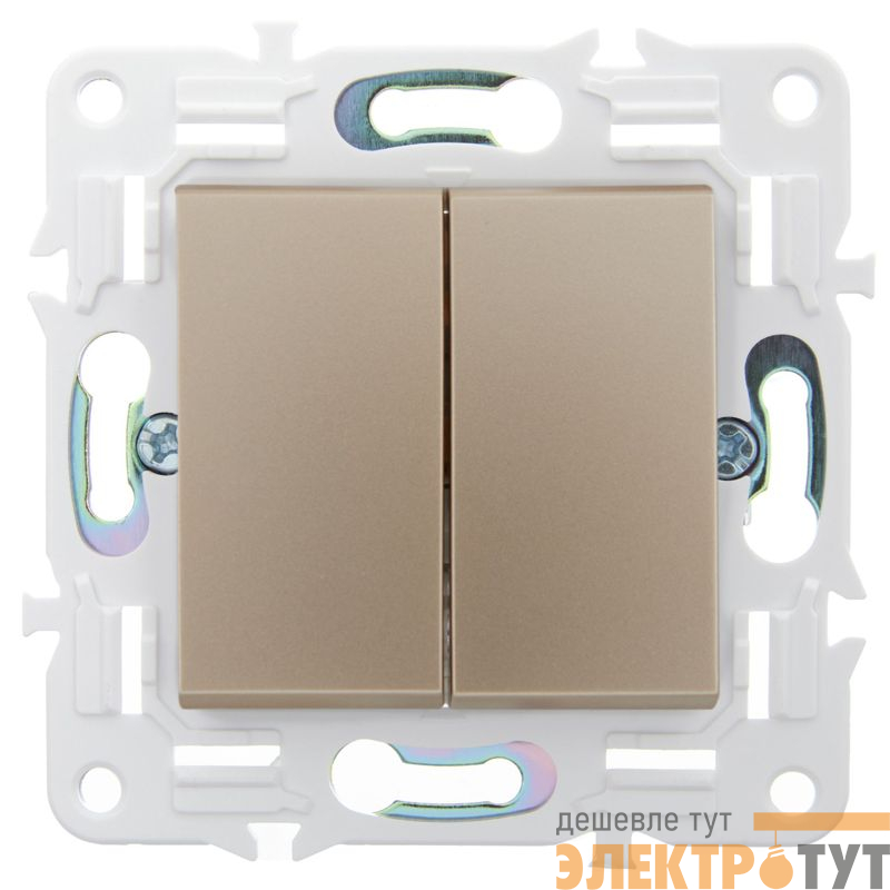 Выключатель 2-кл. SKANDY 10А SK-V04Sa песочн. IEK SK-V20-0-10-K98