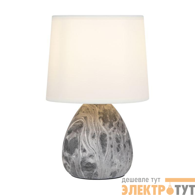 Лампа настольная Damaris 7037-501 1хE14 40Вт керамика черно-бел. с абажуром Rivoli Б0053456