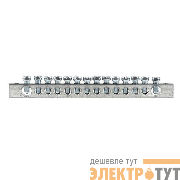 Шина PEN "ноль-землядюйма 6x9 14 отвер. цинк крепеж по краям EKF sn1-63-14-k