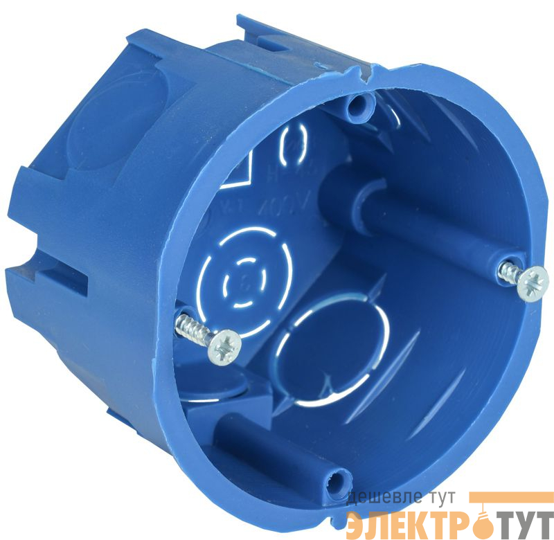 Коробка установочная С3 d68x45 для твердых стен (с саморезами) GENERICA UKT10-068-045-000-A-N-UO