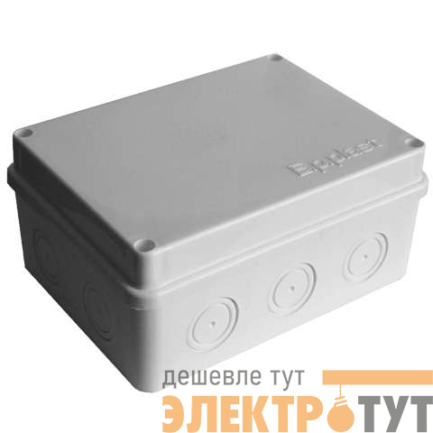 Коробка распределительная ОП 150х110х70мм IP54 10 выходов без гермовводов крышка на винтах сер. Epplast 215312