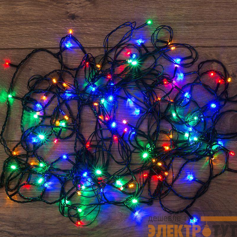 Гирлянда светодиодная универсальная 15м 300LED мультиколор 12Вт IP20 с контроллером 8 режимов Neon-Night 303-109