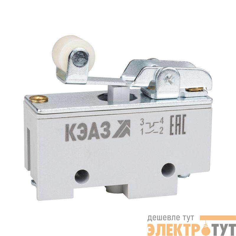 Микропереключатель МП-1107м/03 (прямой рычаг с роликом-винт-крепление базовое) КЭАЗ 347466