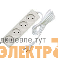Удлинитель 4х1.5м без заземл. 10А IP20 2.2кВт ПВС Союз 481S-1401