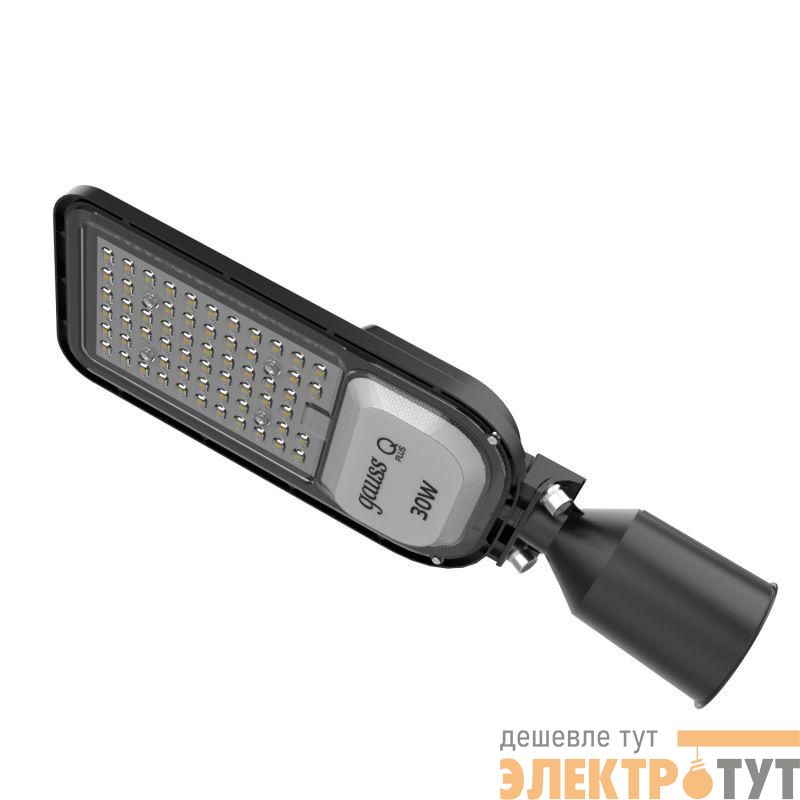 Светильник светодиодный Qplus 50Вт 5000К IP65 6000лм 120-260В 370х145х45мм ДКУ уличный консольный КСС Ш черн. GAUSS 629535350