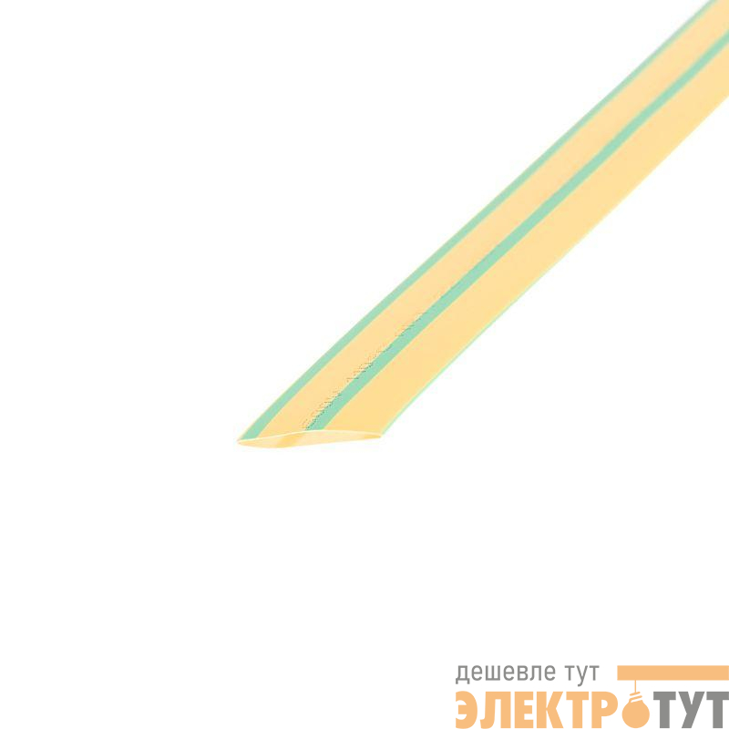 Трубка термоусадочная ТУТ нг 20.0/10 желт./зел. 1м Rexant 22-0007