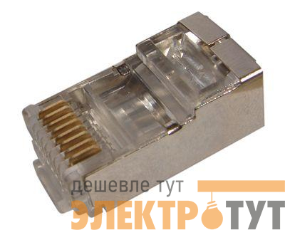 Джек компьютерный RJ45 (8P8C) кат.5E с экраном (уп.100шт) Rexant 05-1023