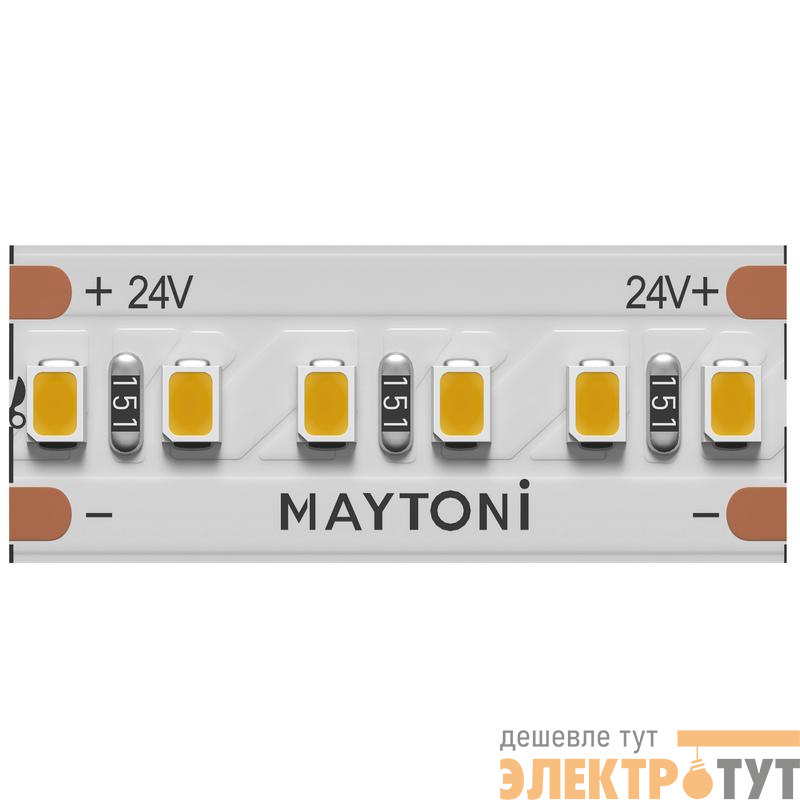 Лента светодиодная 24В 2216 8Вт/м 4000К IP20 (уп.5м) Maytoni 201062