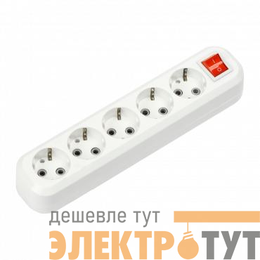 Колодка 5м УЗВ-5-GRAND с выключателем и заземлением 5250 IN HOME 4690612043098