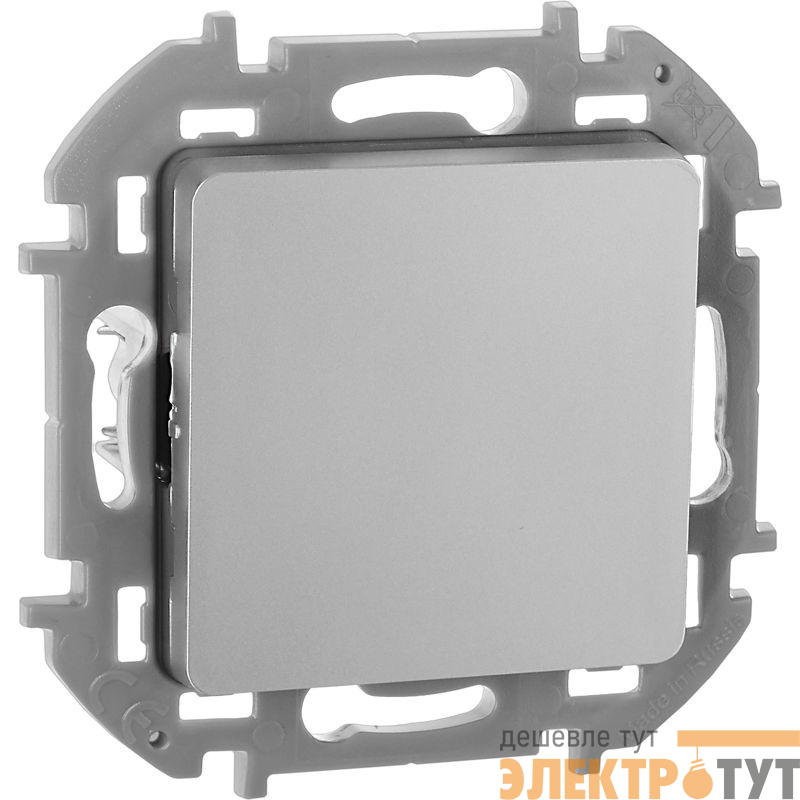 Выключатель 1-кл. 1п 1мод. СП Inspiria 10А IP20 250В 10AX механизм алюм. IEK 673602