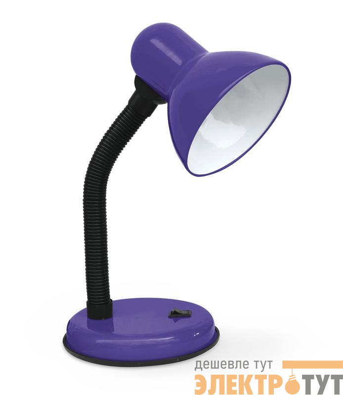 Светильник настольный СНО 22Ф 60Вт E27 230В под лампу на основании с подвесом фиолет. IN HOME 4690612047003