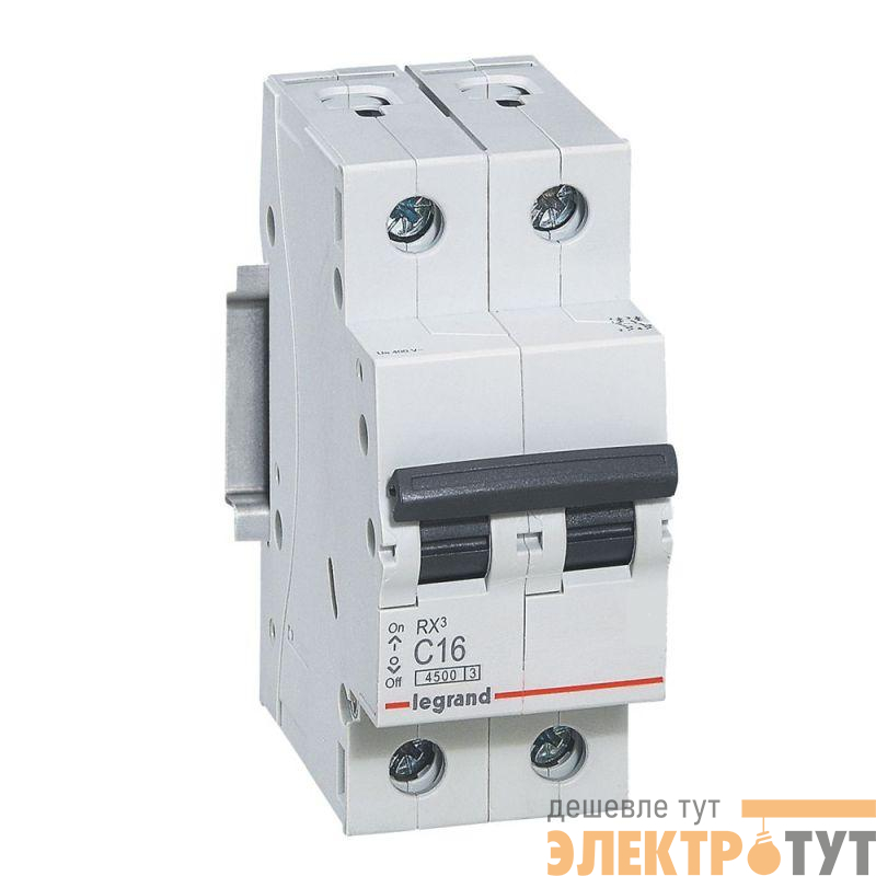 Выключатель автоматический модульный 2п C 40А 4.5кА RX3 ИЭК Leg 419701
