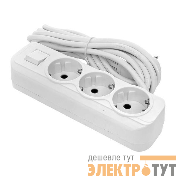Удлинитель 3х3м с заземл. 16А IP20 Эксперт 3.0кВт с выкл. ПВС 3х1 PROxima EKF UBA16-310-3-03i