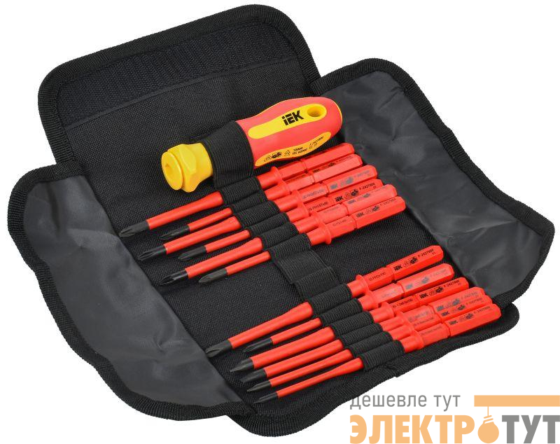 Отвертка диэлектрическая с жалами SLIM 13шт ARMA2L 5 IEK A2L5-NS30-T2-13