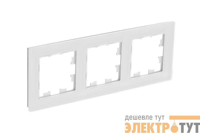 Рамка 3-м AtlasDesign Nature натур. стекло бел. SE ATN360103
