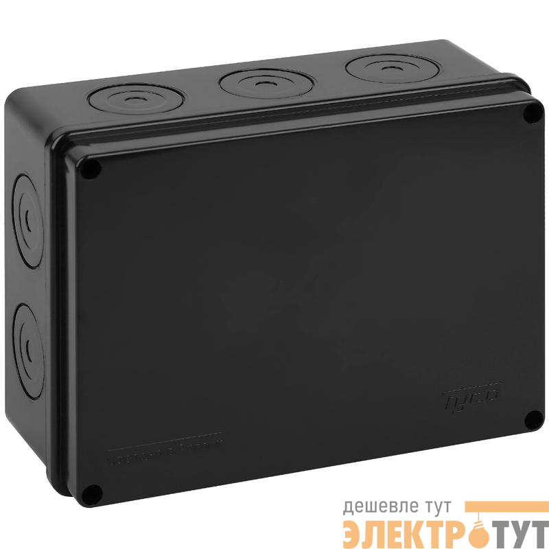 Коробка Тусо распаячная для ОП 200х140х75мм УХЛ1 черн. Ruvinil 67056Ч