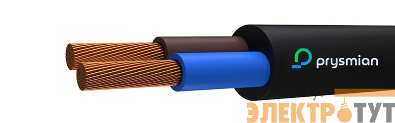 Шнур ШВВП 2х0.75 Ч (бухта) (м) РЭК-PRYSMIAN 0202020101