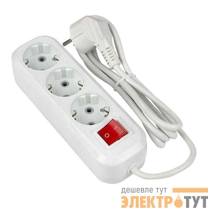 Удлинитель 3х5м с заземл. 16А IP20 "Эксперт" 3.5кВт ПВС 3х1 с выкл. EKF UBA16-310-3-05i