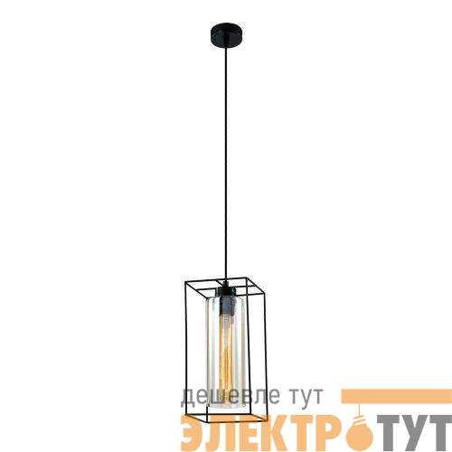 Светильник подвесной (подвес) Luna 5148-201 1хE27 40Вт лофт-кантри потолочный черн. Rivoli Б0054978