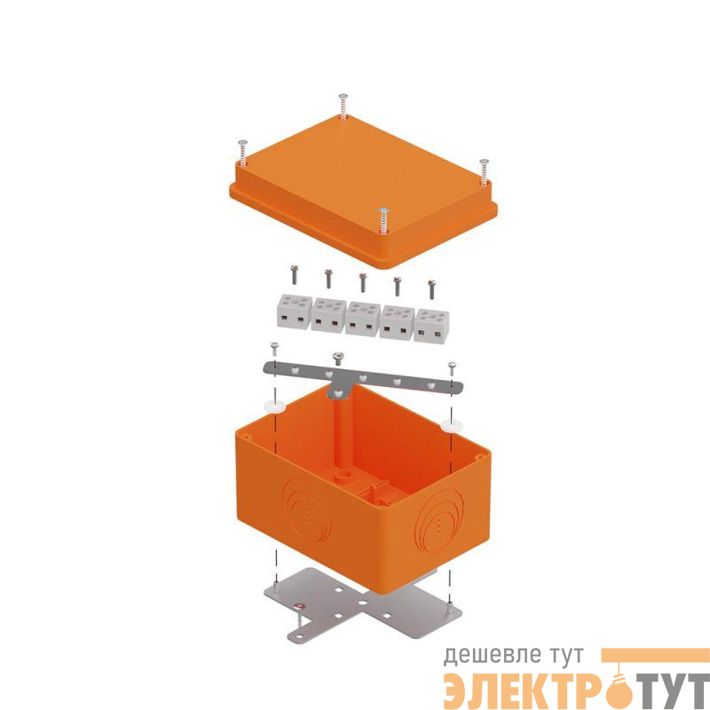 Коробка огнестойкая ОП 40-0351-FR1.5-10 E15-E120 150х110х90 RAL2004 Промрукав 40-0351-FR1.5-10
