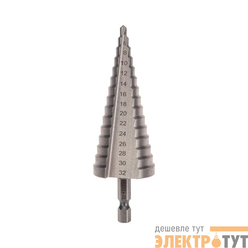 Сверло по металлу ступенчатое 4.0-32.0мм Kranz KR-12-6603