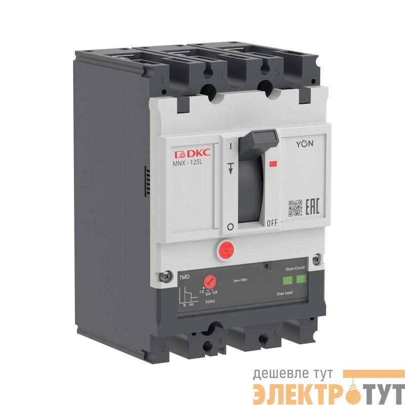 Выключатель автоматический в литом корпусе YON pro MNX125L 3P 20А 70кА при AC415V расц. TMD YON MNX125L3PTMD0020