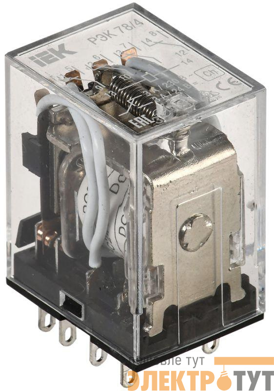 Реле РЭК 78-4 3А 24В DC IEK RRP20-4-03-024D