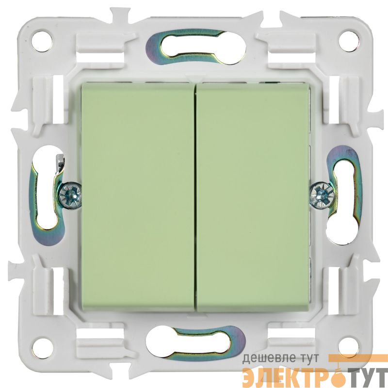 Выключатель перекрестный 2-кл. SKANDY 10А SK-V06G мятный IEK SK-V23-0-10-K06