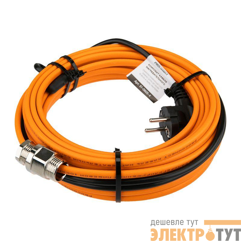 Кабель греющий саморег. 10 ККНС 2ЛПп-ЭЛ 65/85 в трубу 10м/100Вт PROconnect 51-0605-4