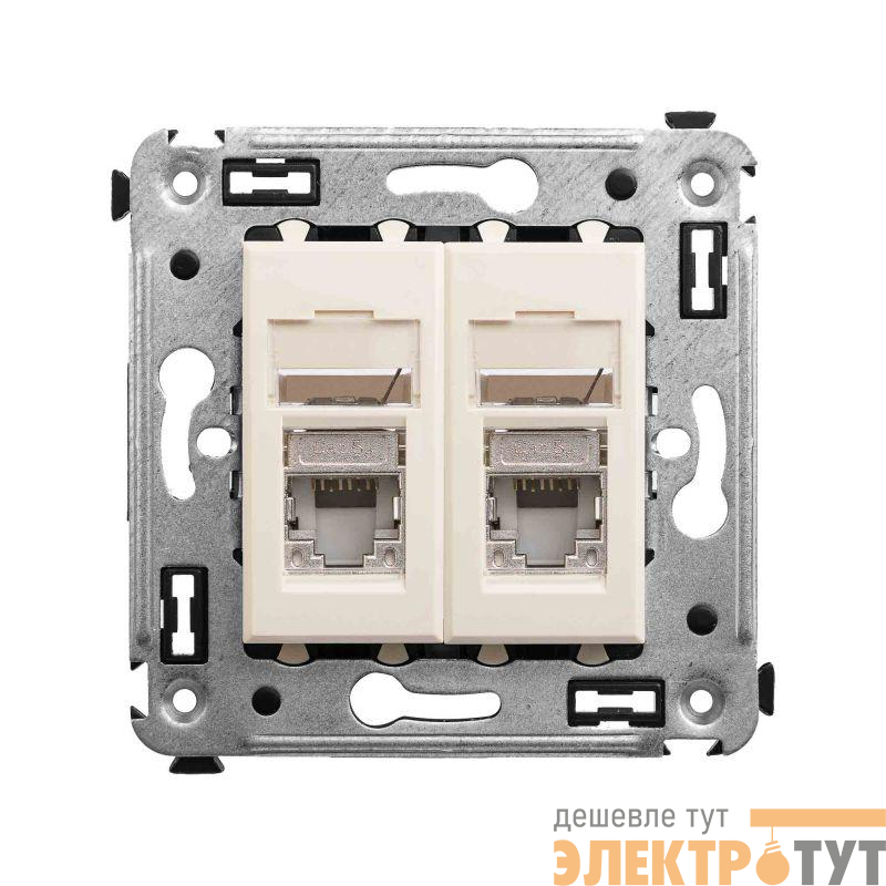 Розетка компьютерная 2-м СП Avanti "Ванильная дымка" RJ45 кат.5E экранир. DKC 4405364