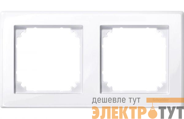 Рамка 2-м Merten монтаж. M-SMART активно бел. SchE MTN478225