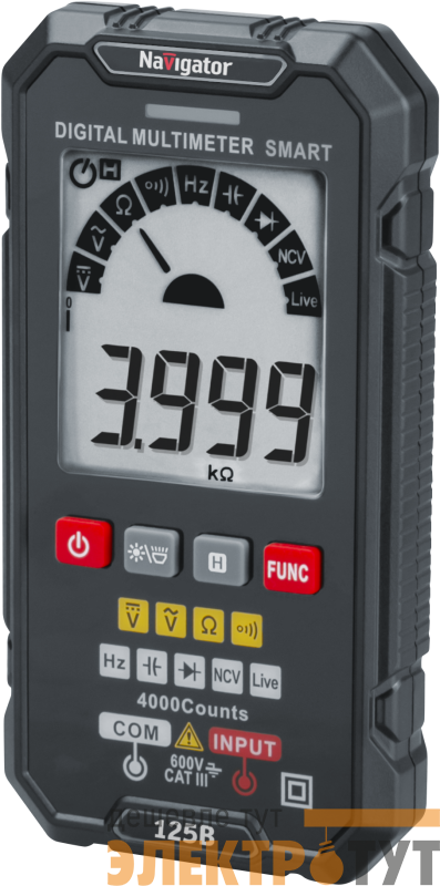 Мультиметр 95 769 NMT-Mm-125B True RMS Smart Navigator 95769