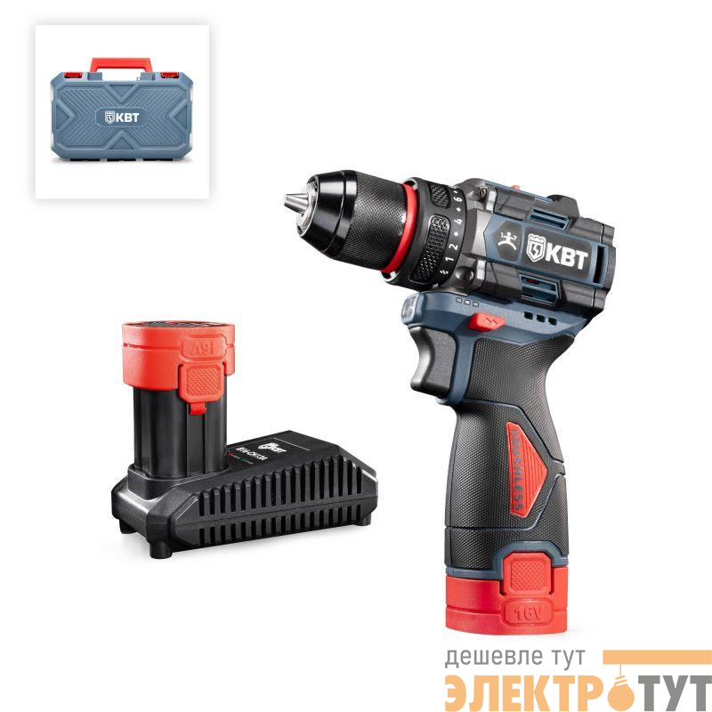 Шуруповерт аккумуляторный бесщеточный DB-16-10 серия ПРОФИ КВТ 102587