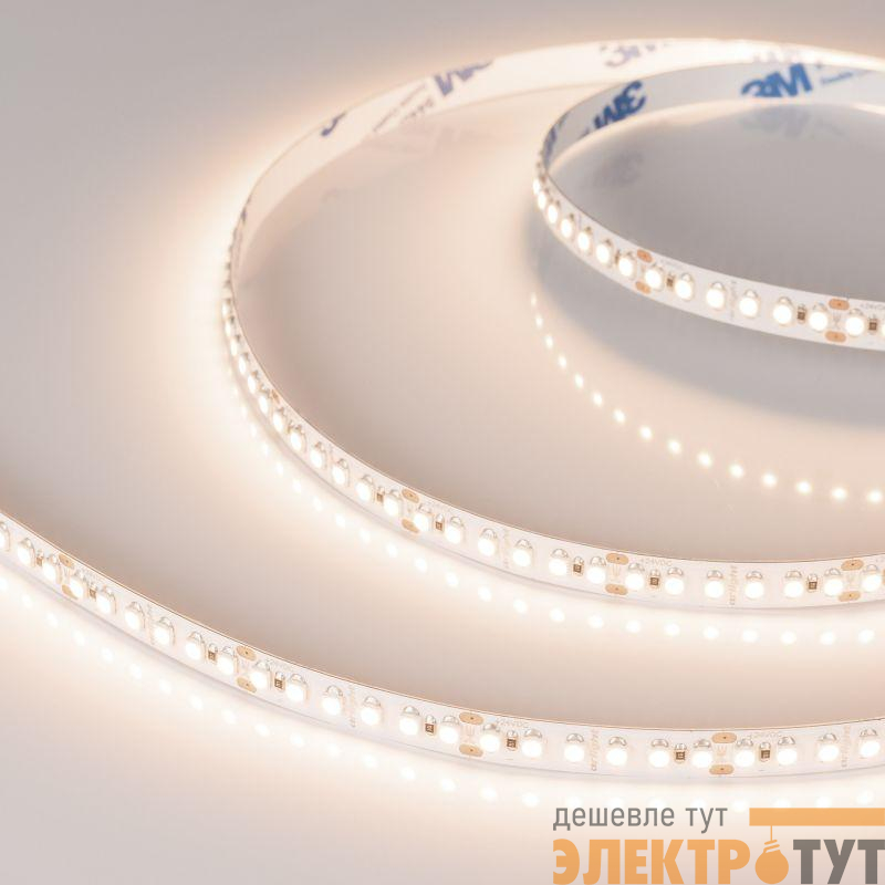 Лента светодиодная RT-A180-8mm 24V Warm 3500К 14.4Вт/м IP20 3528 открыт. (уп.5м) Arlight 040549