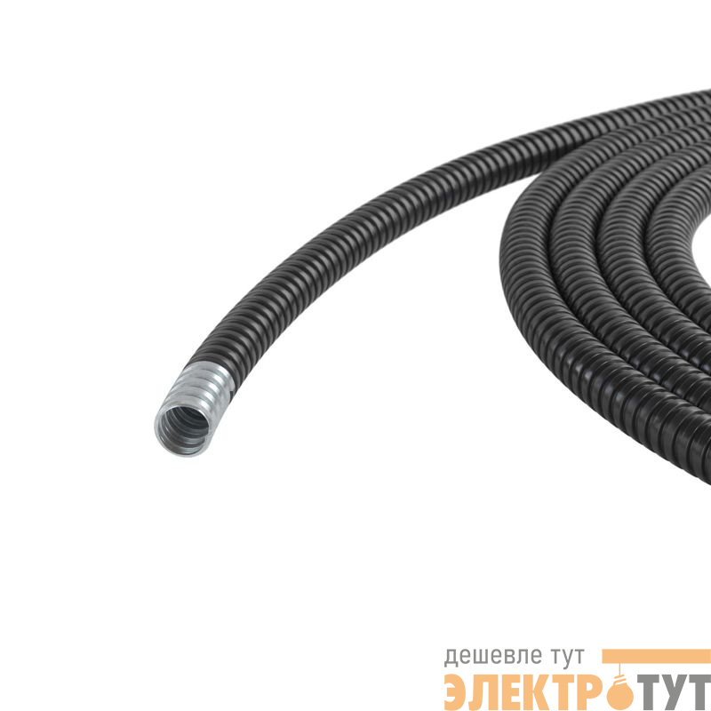 Металлорукав в герметичной ПВХ изоляции DN 50мм Dвн. 50.5мм Dнар. 57.0 черн. (уп.25м) DKC 6071R-050N