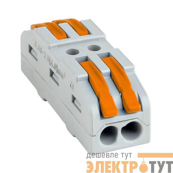 Клемма строительно-монтажная СМК проходная 222-422 2п 0.08-4кв.мм (уп.25шт) PROxima EKF plc-smk-422