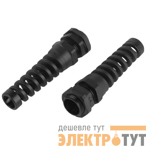 Ввод кабельный (сальник) PGR 13.5 d6-12мм (d отверст. 20.5мм) IP54 с гибким отводом (уп.10шт) NO-224-252 Эра Б0065201