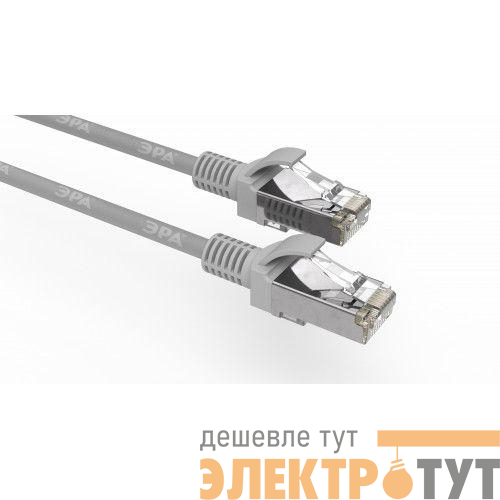 Патч-корд кат.5E F/UTP экранир. 10м сер. Эра Б0051349