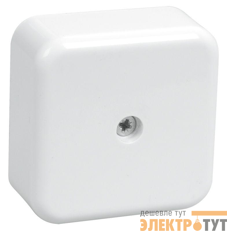 Коробка распаячная ОП 50х50х20 IP20 КМ41206-01 (4 клем. 3кв.мм) бел. IEK UKO10-050-050-020-K01