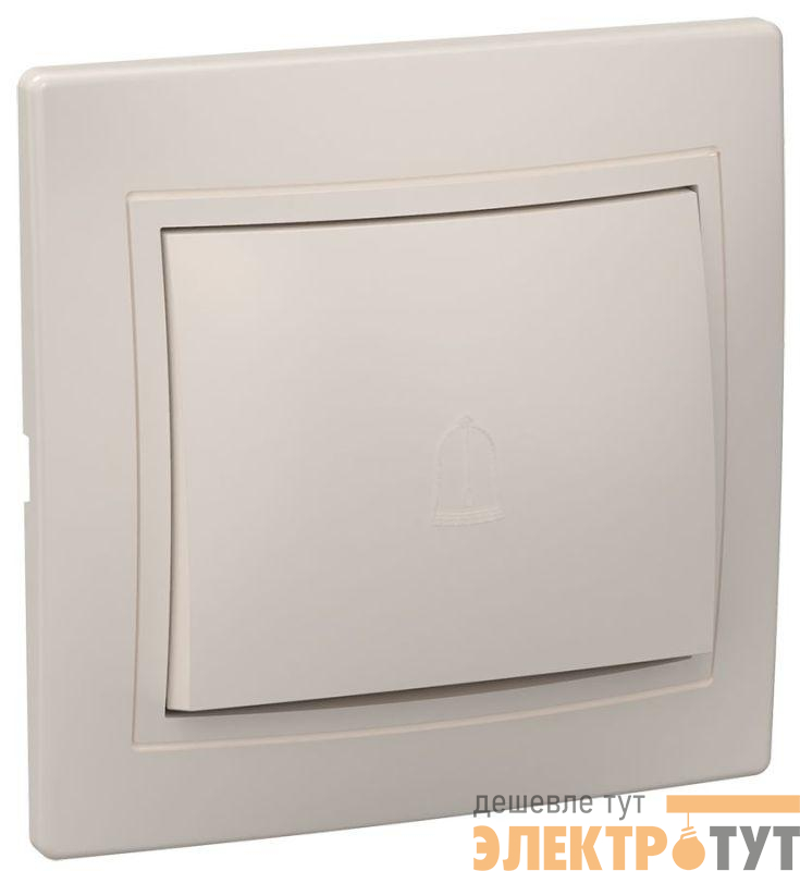 Переключатель проходной 1-кл. СП Кварта 10А IP20 ВСп10-1-0-ККм крем. GENERICA EVK12-K33-10-DM