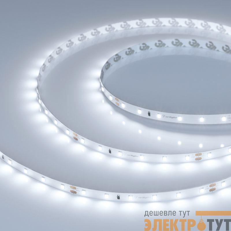 Лента светодиодная UL-A60-8mm 24V White 6000К 7.2Вт/м IP20 (уп.5м) Arlight 044052