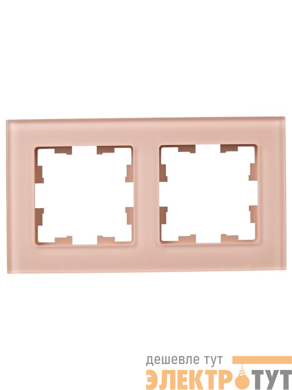 Рамка 2-м BRITE РУ-2-2-БрП стекло перс. матов. IEK BR-M22-G-31-K96