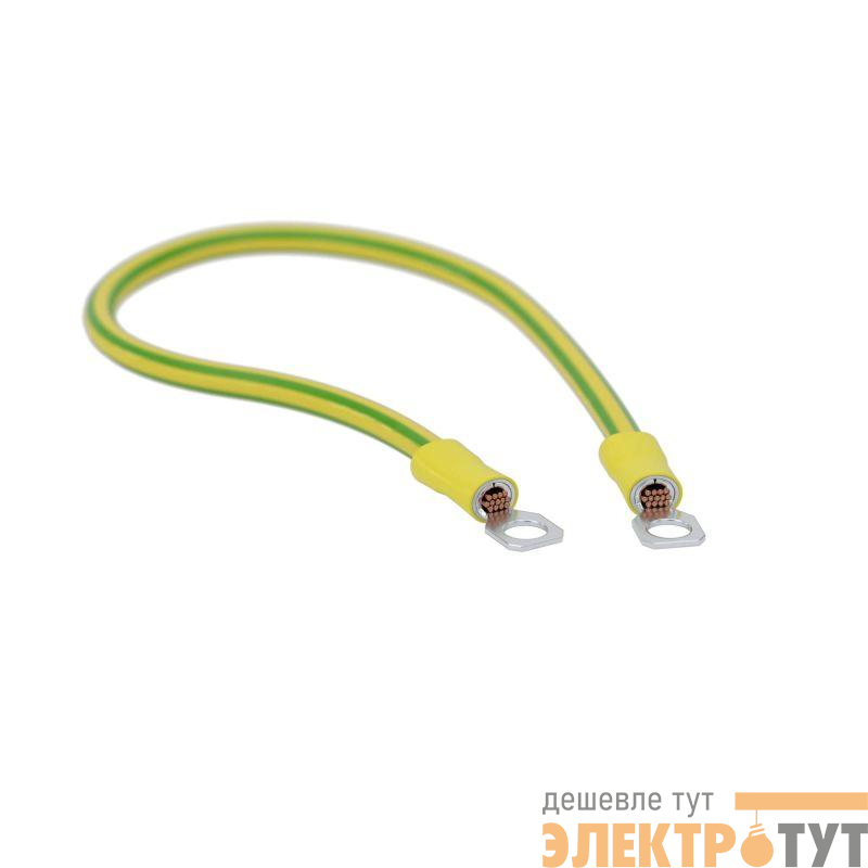 Перемычка медная сеч. 10кв.мм с наконечниками под винт М6 в комплекте с метизами L 500мм DKC SC10L500K