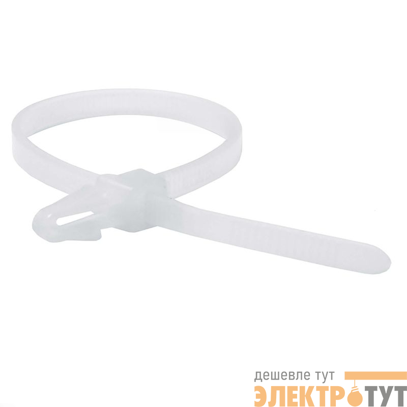 Хомут кабельный 3.6х150 полиамид бел. с осн. (уп.100шт) DKC 252155SR-M