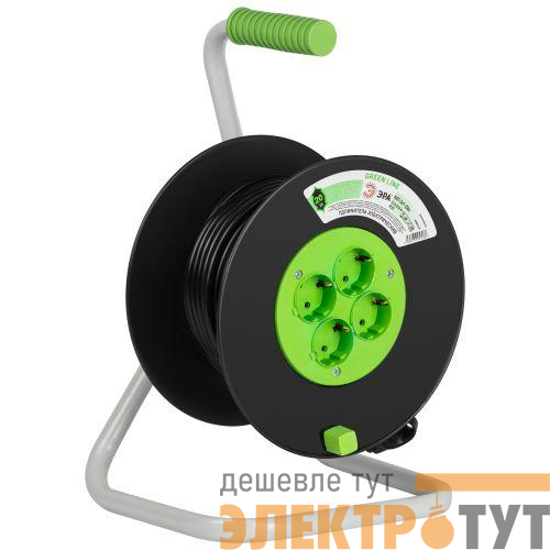 Удлинитель на пластик. катушке 4х20м с заземл. KAT-3x1-20m Greenline ПВС 3х1 Эра Б0065130