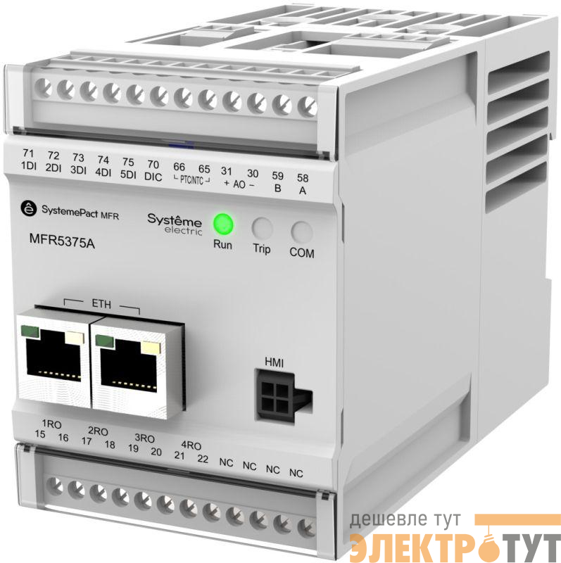 Реле MFR530 MODBUS-RTU + MODBUS-TCP 0.2-5А ТТ d10.5мм 80-270В AC/DC SE MFR5375A